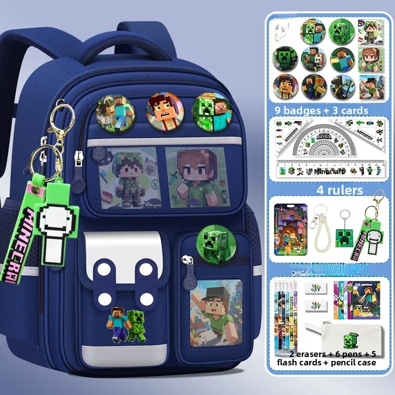 new-world-children's-bapa-elementary-school-boys-ades-one-to-six-cartoon-collaborative-lightweight-spine-protection