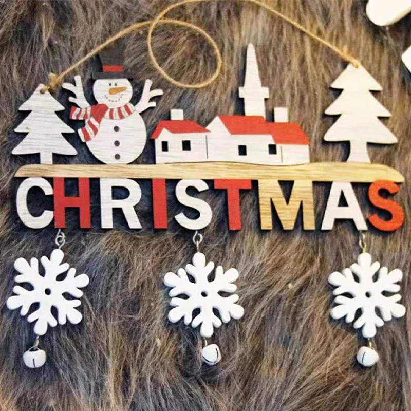 Wooden Christmas Hanging Ornaments, Gnome Santa Claus, Welcome Sign, Christmas Decoration, New Year Party Gifts, 2025