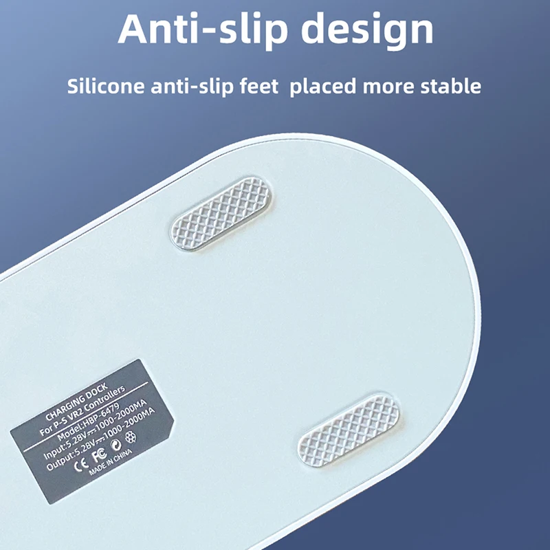 Fast Charging Station for PS VR2 Sense Controller with LED Indicator, 4 Type-C Magnetic Interface, Type-C Charging Cable