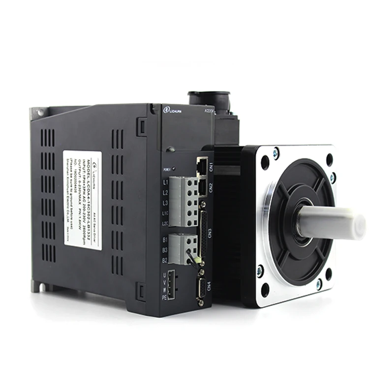 CNC Servos 2KW 7.7N.M 2500rpm 130MM AC 220V 3phase Servo Motor Driver With 17 Bit Absolute Encoder 130M07725+LB1332