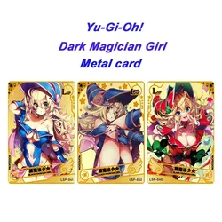 DIY 1pcs/set Yu-Gi-Oh! Metal card Dark Magician Girl Anime collection card Board game card toys Flash card Christmas gift