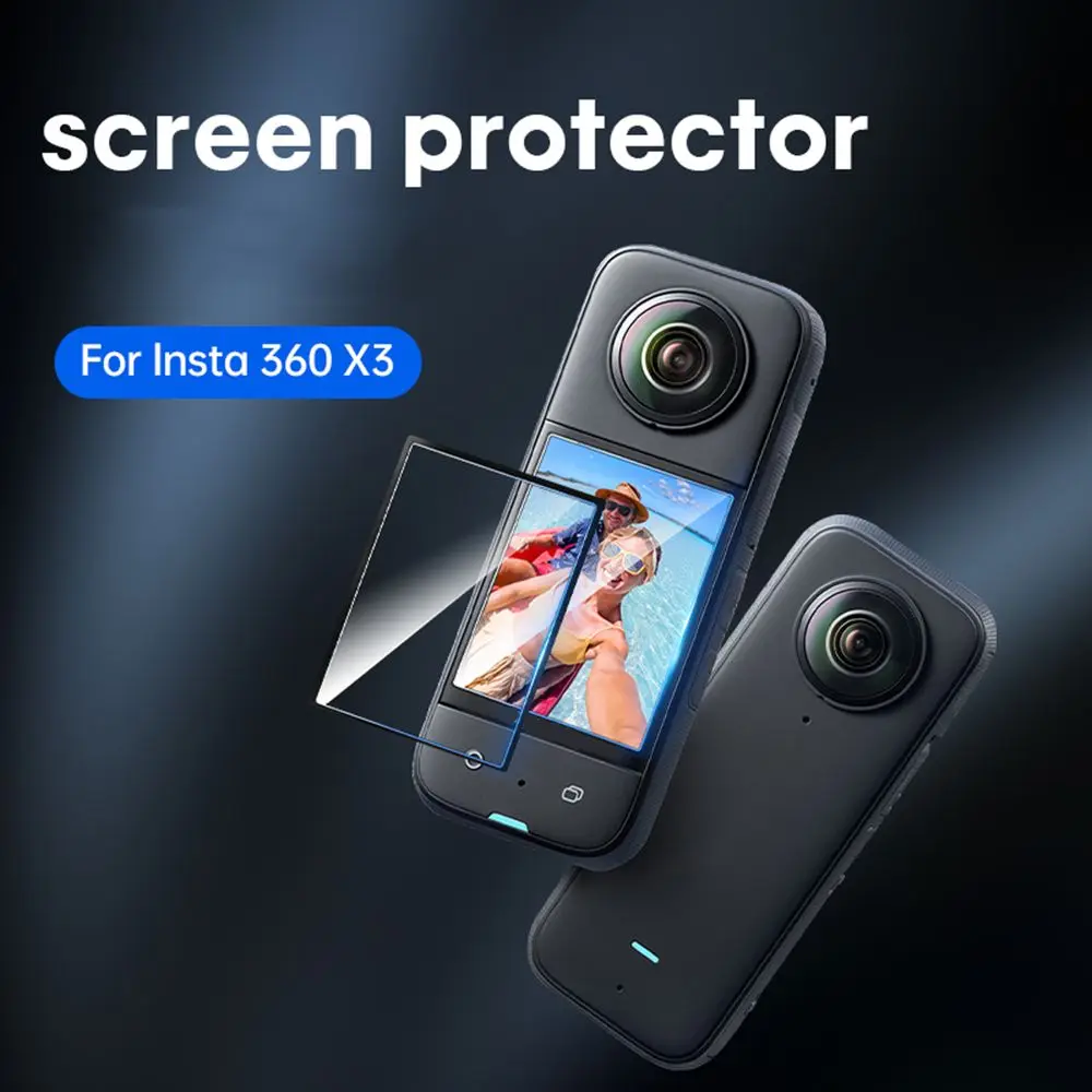 2Pcs Accessories Protection Action Camera Protective Films 3D Curved Full Cover Screen Protector For Insta360 X3