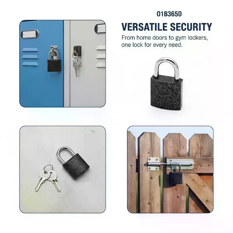 Alloy Steel Anti Theft Padlock Heavy Duty Solid Copper Core Weather Resistant for Home Gate Commercial Gate Use