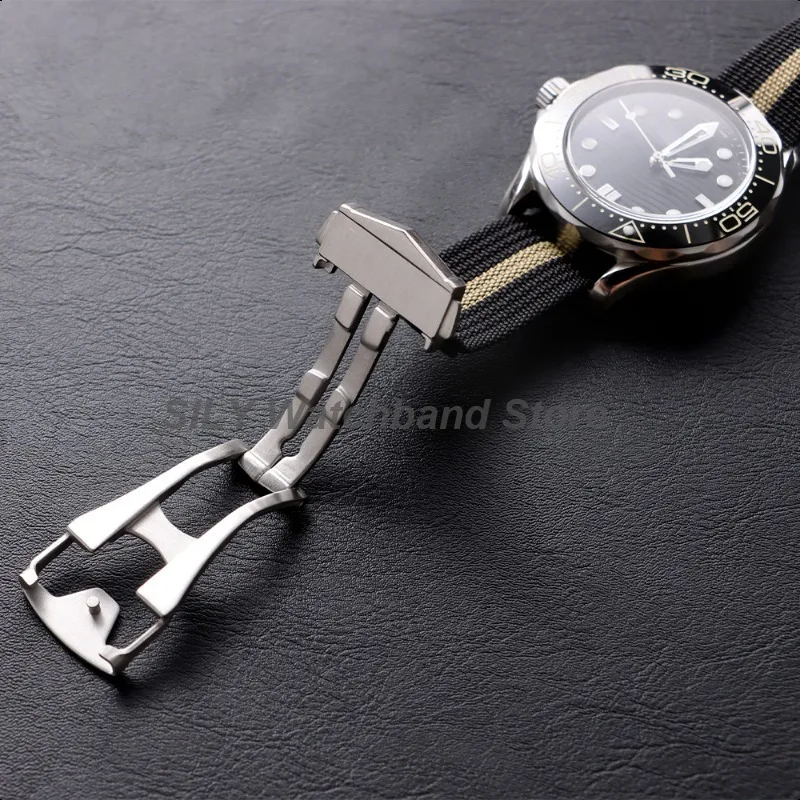 Canvas Nylon Strap Men Women Waterproof Nylon Watch Band 20mm Folding Buckle Sport Bracelets Soft Wristbelt  for Omega for Seiko image 4