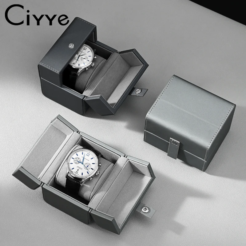 

Ciyye PU Leather Watch Storage Box Single Watch Jewelry Organizer Watch Display Box Travel Portable Watch Case Watch Gift Box