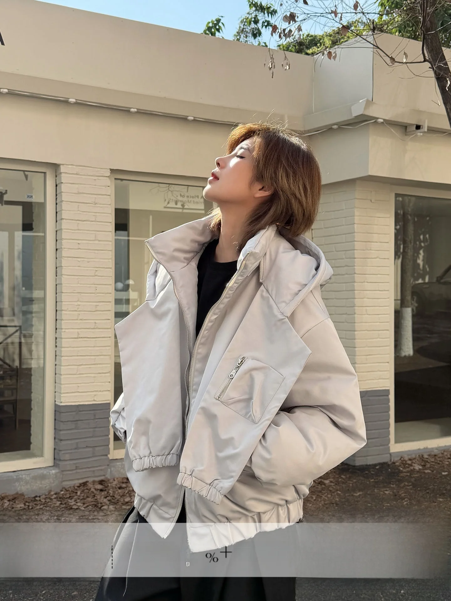 

Detachable Hat Neutral Design Winter Cotton Jacket for Couples Versatile Cotton Outerwear Korean Style Loose Fit Long Sleeve