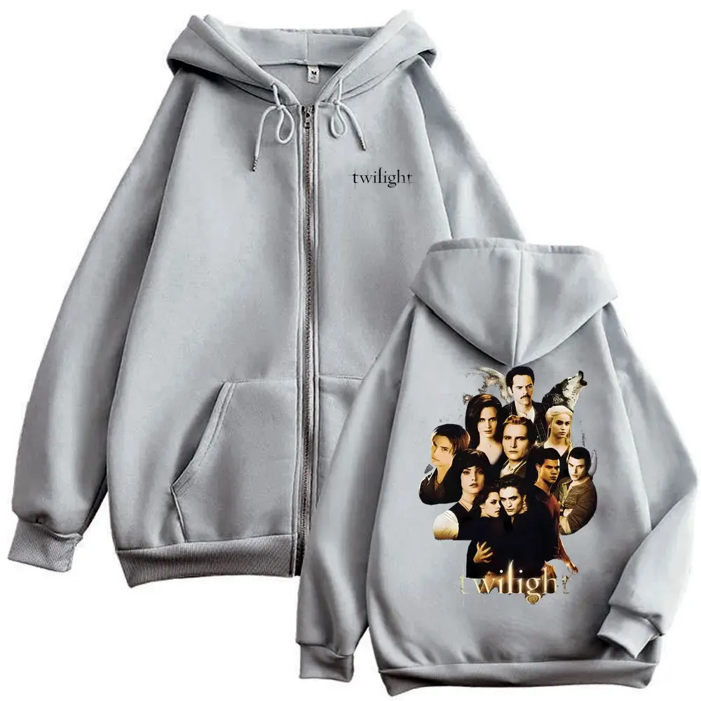 فيلم الشفق مصاص دماء روبرت باتينسون إدوارد كولين بيلا قلنسوة بسحاب الرجال النساء عادية الصوف القطن خمر زمم سترة #5