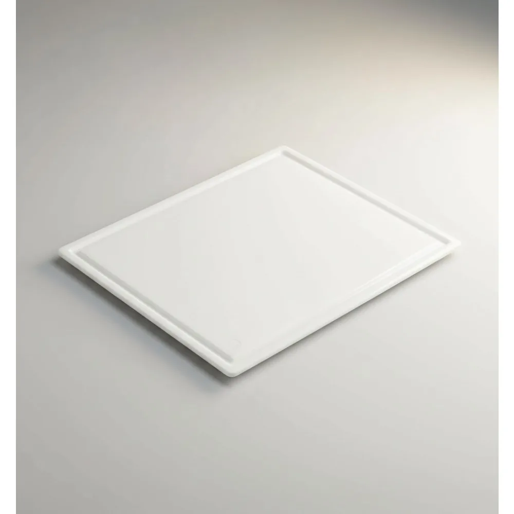 

Heavy-Duty Plastic Cutting Board with Groove, 18x24 Inch, White - Commercial Kitchen & Home Use