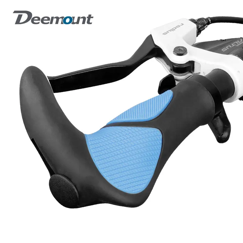 Deemount Comfy Bicycle Grips TPR Rubber Integrated MTB Cycling Hand Rest Mountain Bike Handlebar Casing Sheath Shock Absorption