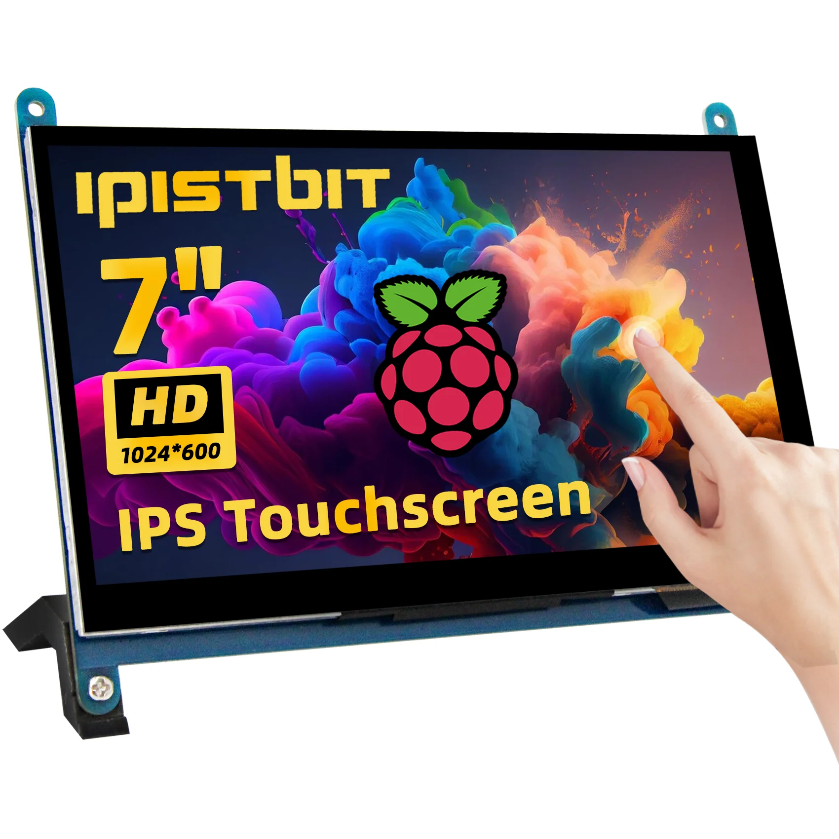 شاشة 7 بوصة IPS TFT LCD تعمل باللمس 1024*600 HDMI متوافقة مع Raspberry Pi 5 4B 3B+ PC AIDA64