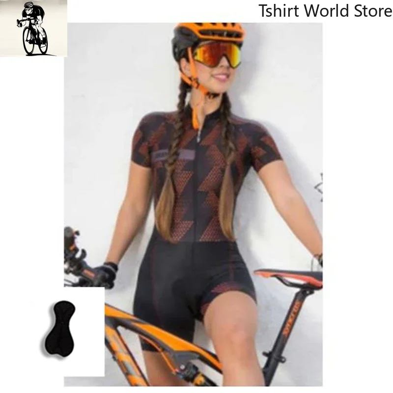 Jersey Jumpsuit Women's Triathlon Suit New Sleeved Cycling Jersey Sportswear Macaquinho Cycling Jersey Tight Cycling Quick Dry