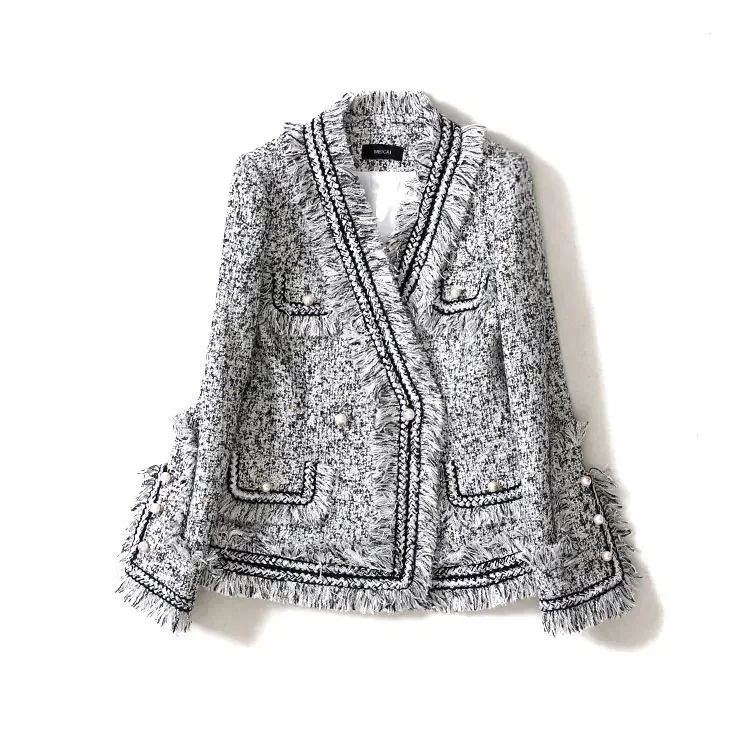 

New fair maiden celebrities tweed jacket female show thin little sweet wind short coat