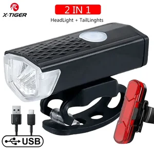 Bicycle headlight IPX6 waterproof cycling bike light USB rechargeable mini portable torch night light illumination light