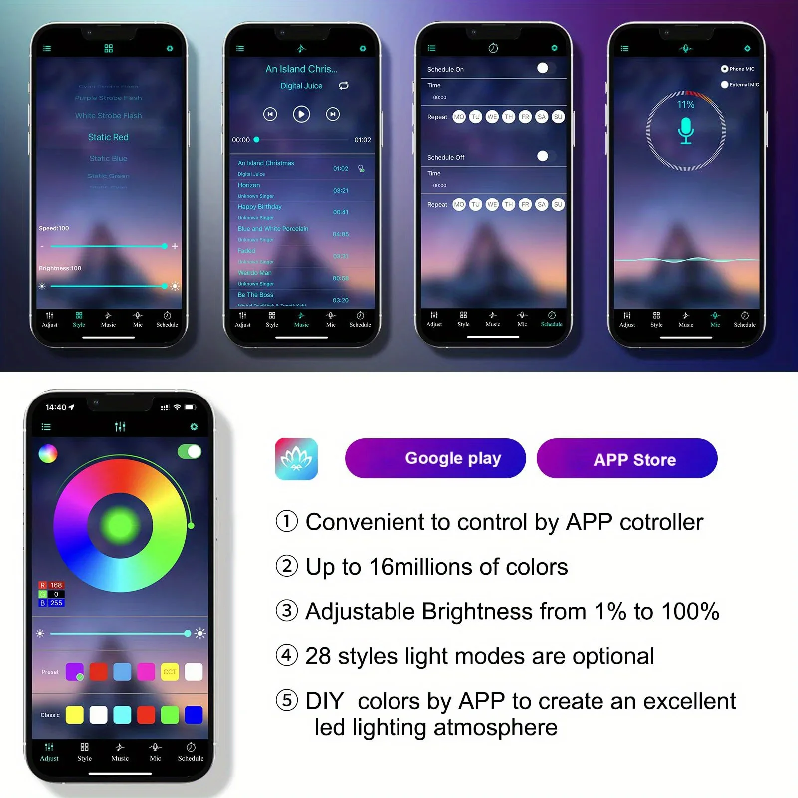 8M Samochodowa Listwa LED do Wnętrza, Neonowa Taśma EL, Dekoracyjna Lampa do Auta DIY, Elastyczne Światło Ambientowe USB, Diody do Stworzenia Atmosfery na Imprezy