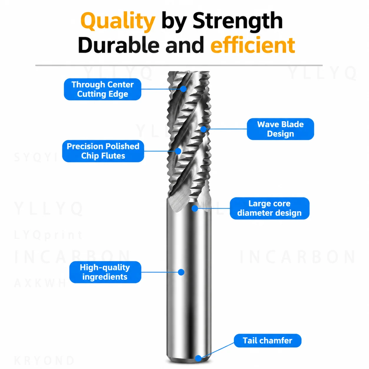 

4 Flute HSS Roughing End Mill 5-45mm Saw Tooth Milling Cutter Metal Cutting Tool Inch Metric Shank 6 8 10 12 16mm
