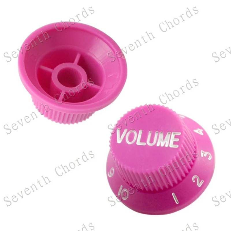 4 Stück Grüne Blaue Rote Rosa Farbige E-Gitarren-Drehknöpfe Potentiometer-Kappen Lautstärke-Ton Musikinstrument Zubehörteile – Detail 4
