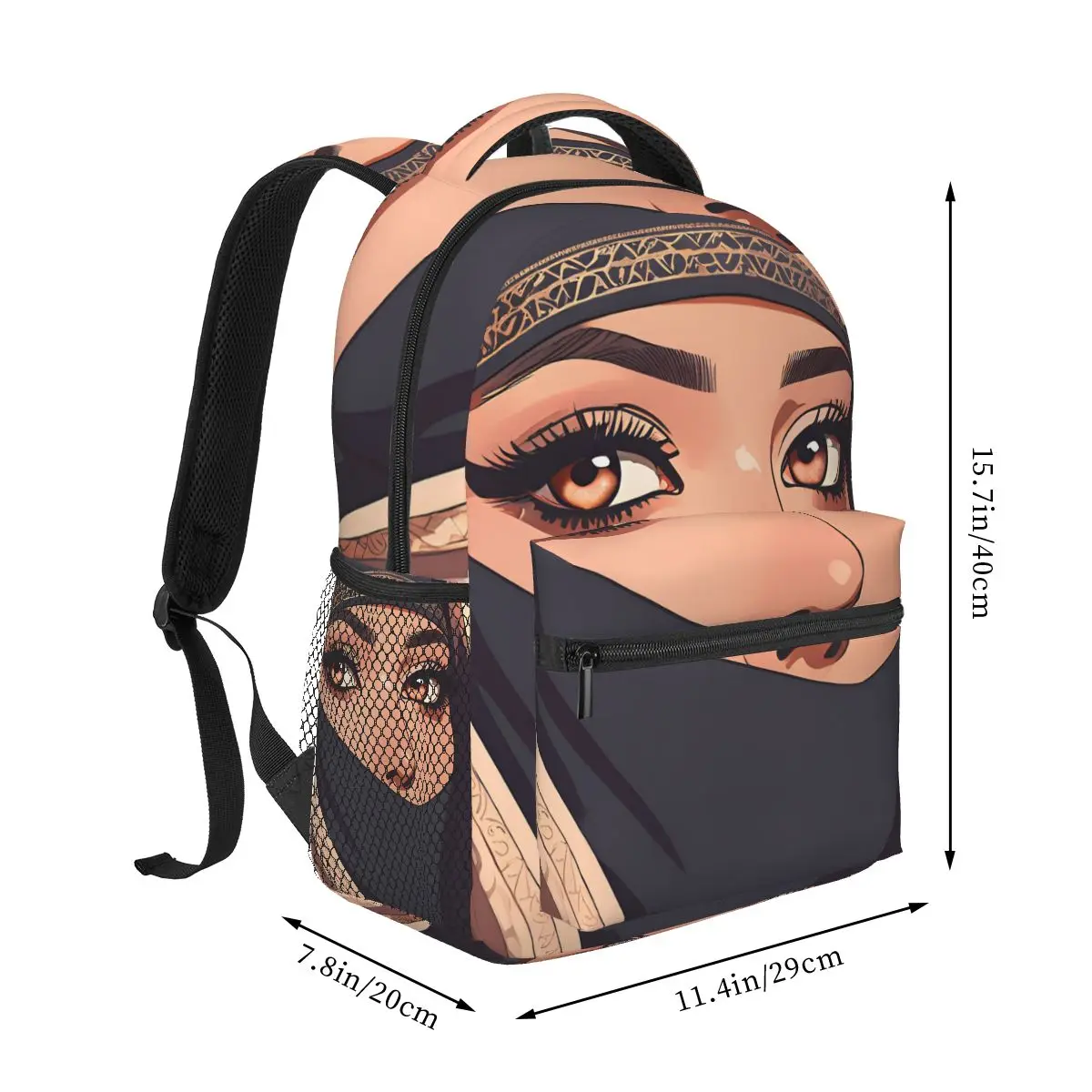 Saudi Women Backpacks Boys Girls Bookbag Students School Bags Cartoon Travel Rucksack Shoulder Bag Large Capacity