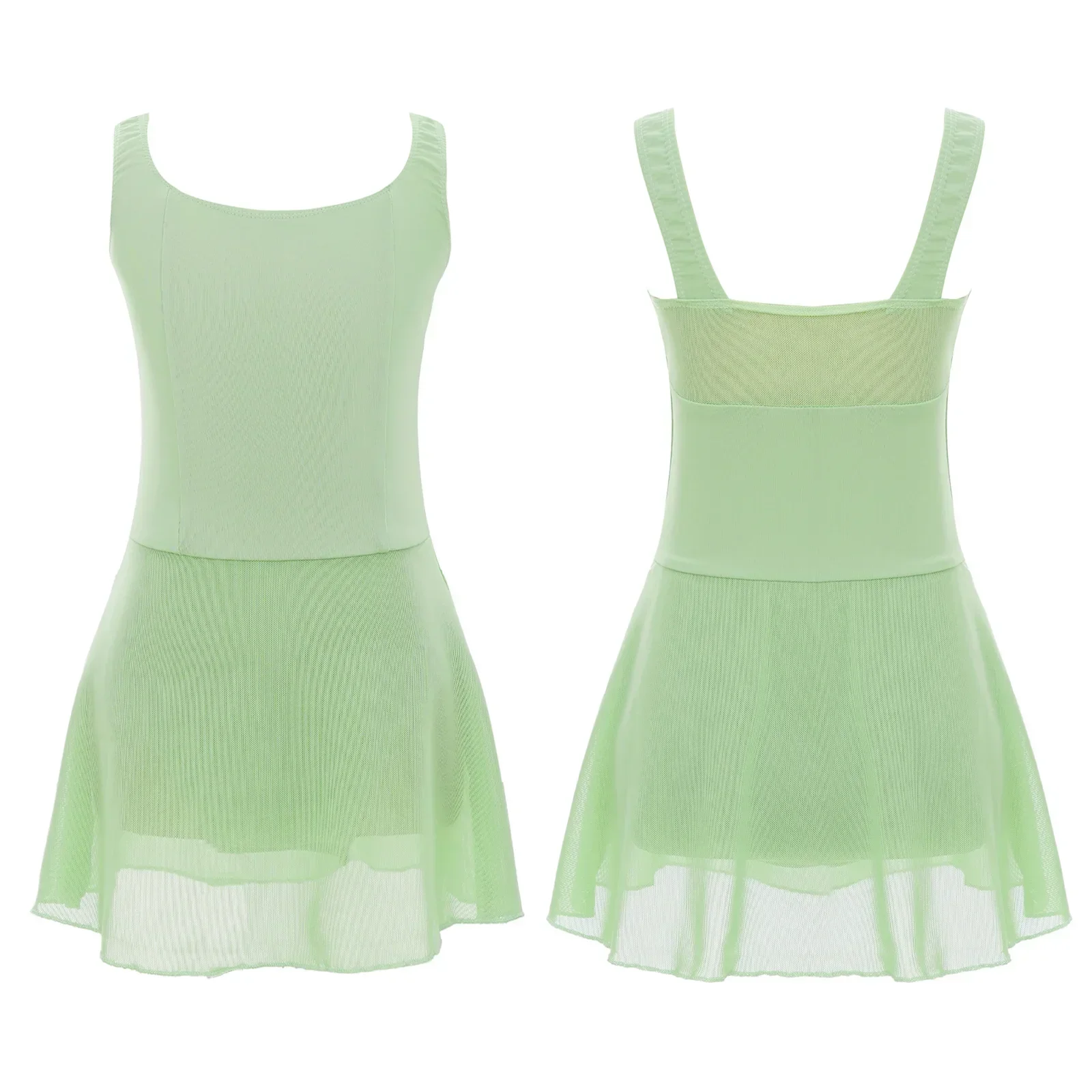Kinderen Meisjes Gymnastiek Ballet Dans Turnpakje Jurk Effen Kleur Mouwloze Jurken Ballet Danskleding Kinder Ballet Dans Outfit