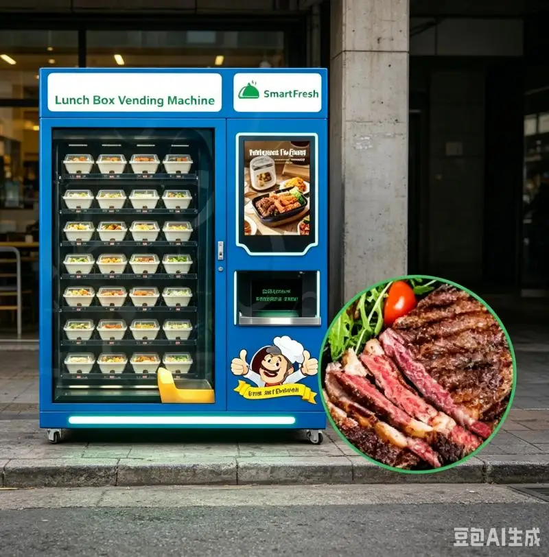 Smart Customized Lunch Box Vending Machine Commercial Food Locker Automatic Meal Vending System Stainless Steel Restaurant