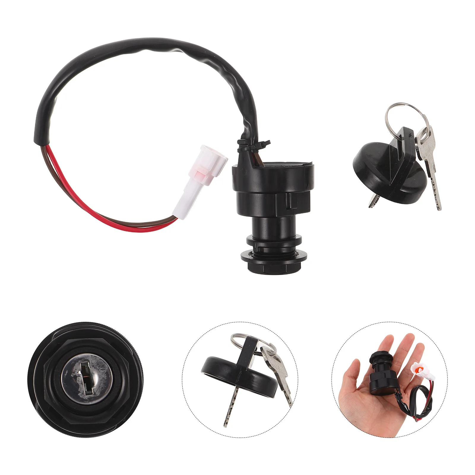

1 set 1 Set Motorcycle Ignition Switch With Key Electric Starter Replacement For Atv Scooter Motorbike Ignition Lock