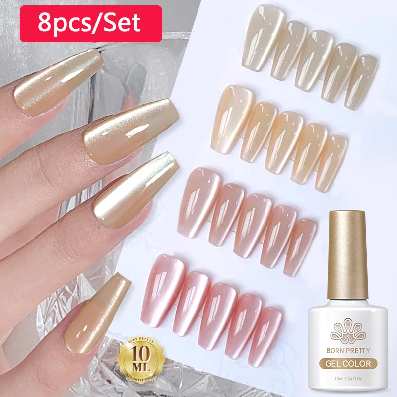 Geboren Mooie Maanlicht Kat Magnetische Gel Nagellijm 10 Ml 8 Stuks Weken Van Basisgel Top Coat Uv Extensie Nagel Gel Valse Nagel Tips Gel