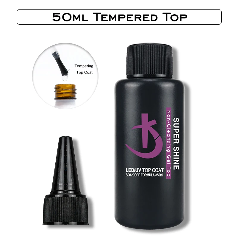 KODI JYJ 50ml Starkes Gummi-Basisgel Semi-permanente Lacke Superhelles No-Wipe Top Coat Y Base Coat Hochleistungs-Gel-Nagellack