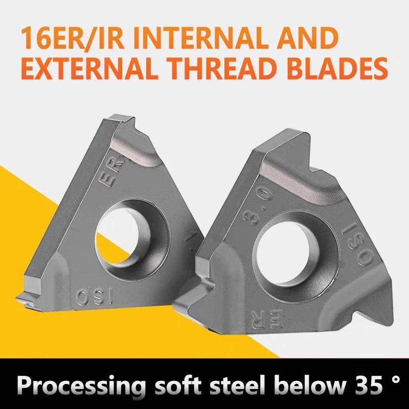 

CNC inserts 16IR metal ceramic internal external thread inserts 16ER tool grains KT60 high-gloss thread cutting tools