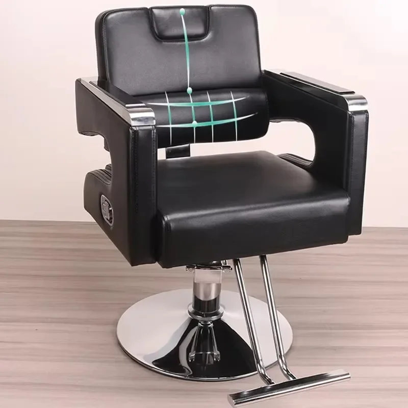 كرسي حلاق تجميل كلاسيكي حديث معدات حلاقة منتصف القرن كرسي صالون عصري مريح أثاث صالون تجاري