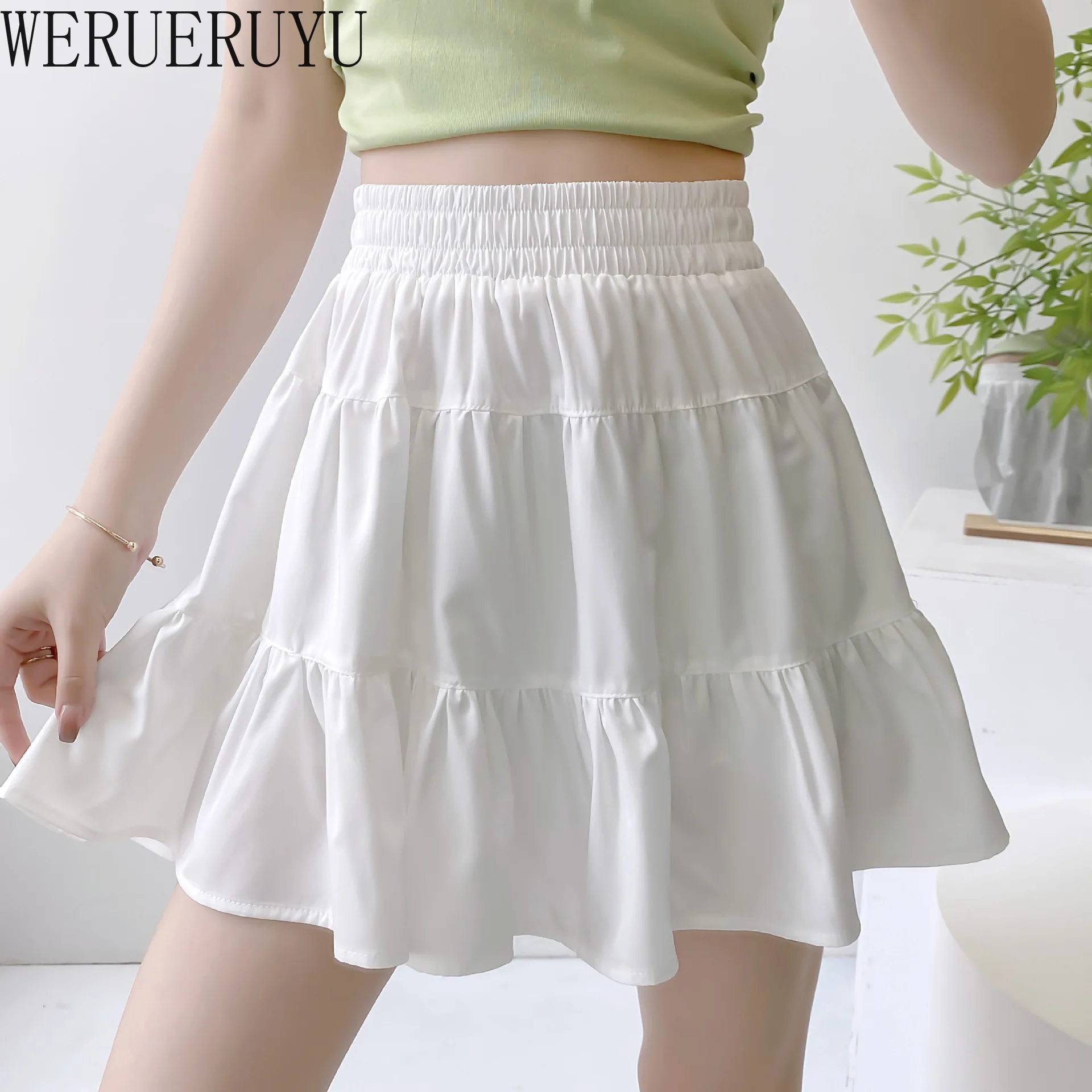 

Y2k Skirts for Women Summer Aesthetic Clothes Korean Cute Kawaii Elegant High Waist Fashion White Black Mini Short Womens Skirt