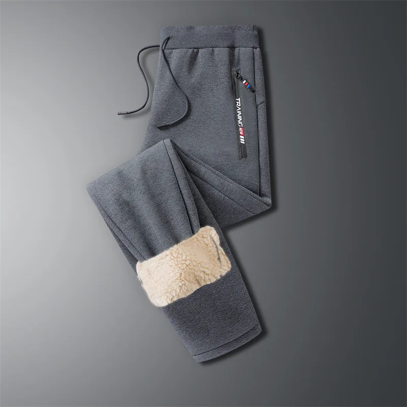 

2024 Men's Winter Lamb Wool Thickened Warm Sportswear Men's New Casual Drawstring Jogging Pants Men's High-Quality Cotton Pants