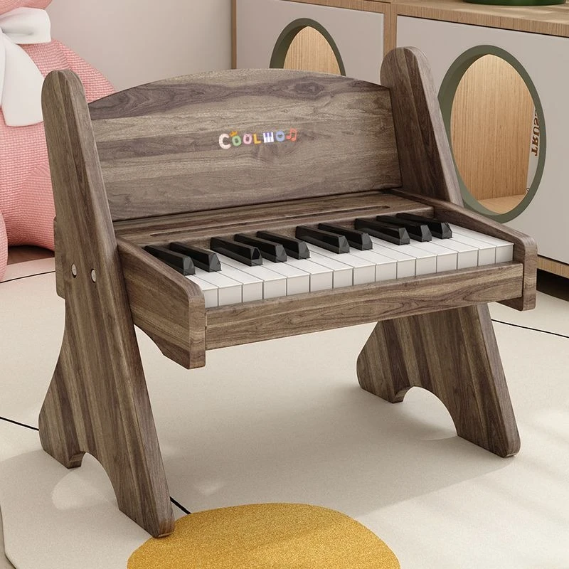 25 Key Electronic Organ Mini Baby Electronic Piano Children Beginner Keyboard Instrument Wooden Electron Piano Gifts for Child