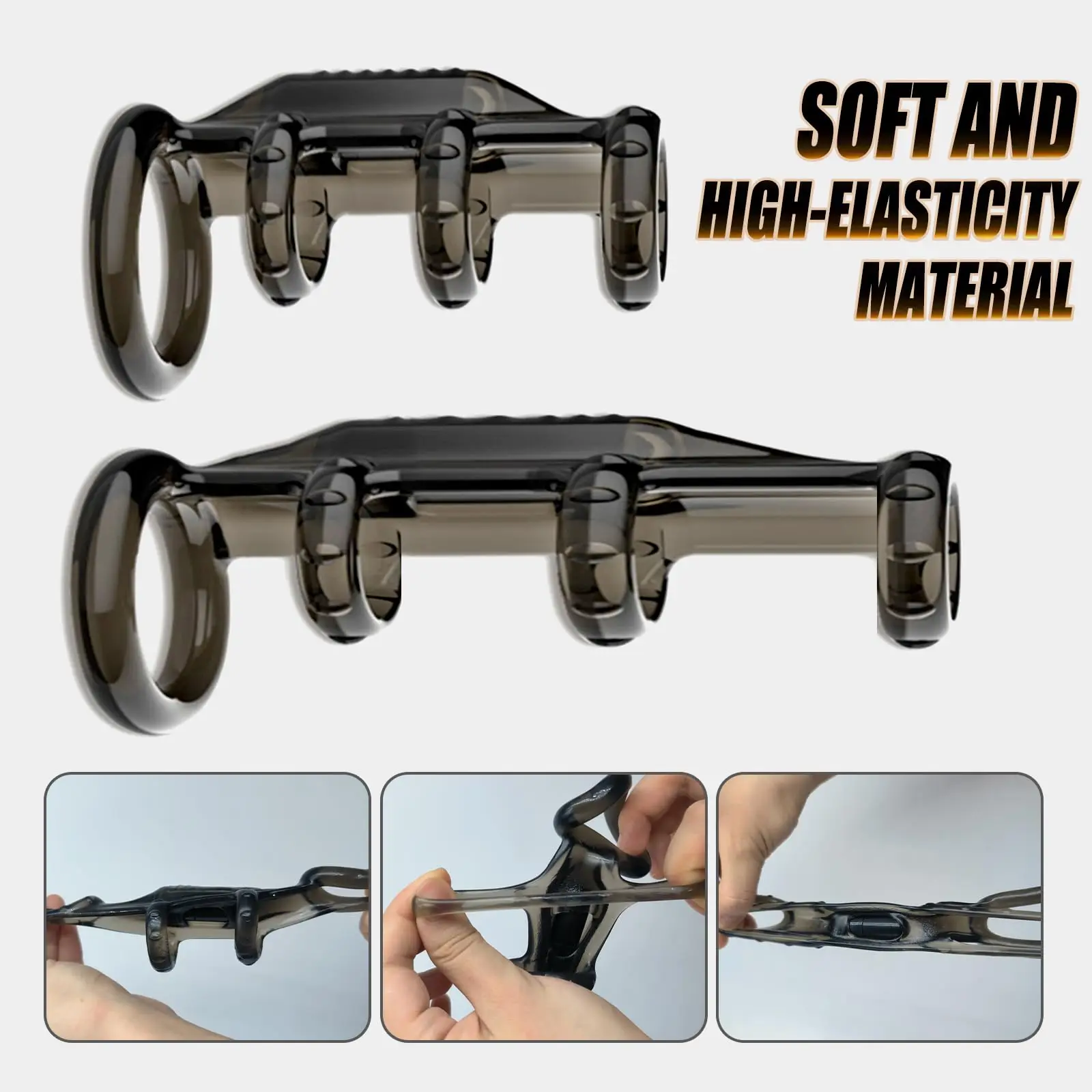 2 in 1 Male Delay Cock Ring Sleeve Penis Vibrating Ring Strap Dildo G spot Stimulator Vibrator Enlargement Extender For Couples