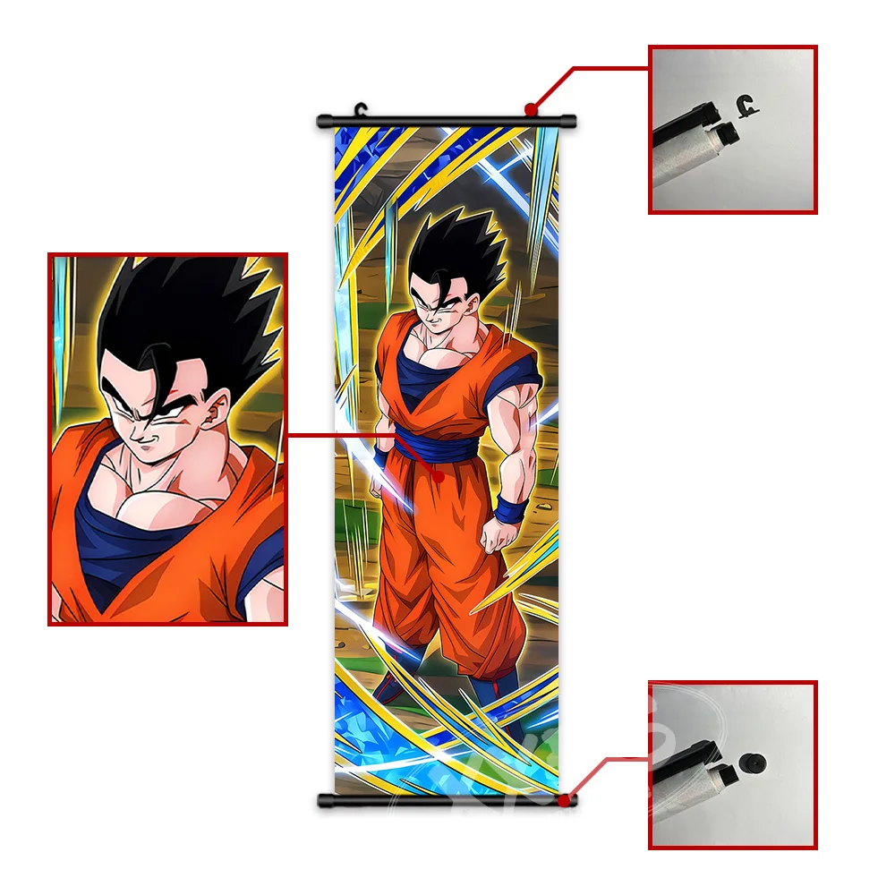 Dragon Ball Poster Anime Home Dekoration Vegeta Hängende Malerei Majin Buu Scroll Bilder Leinwand Wand Kunstdruck Für Wohnzimmer – Detail 5