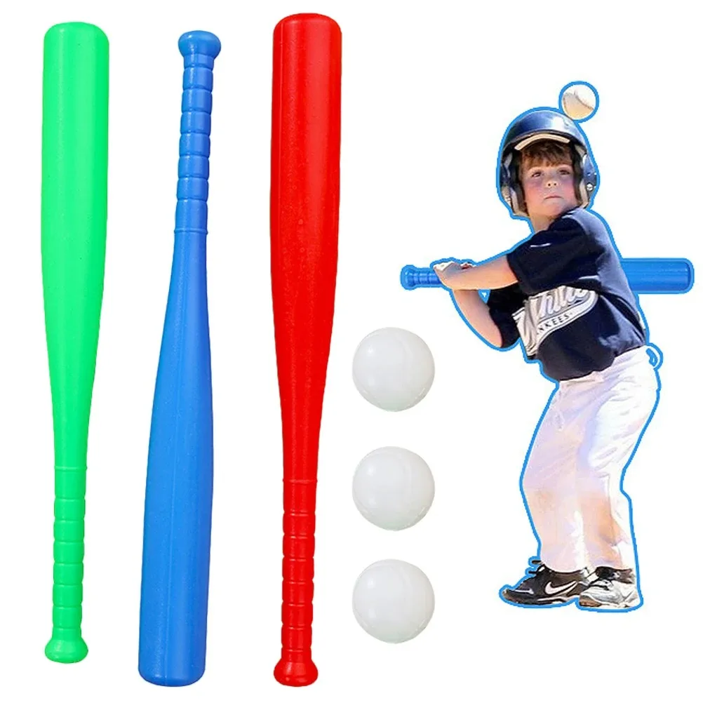 Children's Baseball Leisure Sports Toy Plastic Lightweight Baseball Bat Simulation Mini Baseball Outdoor Toy for Beginners