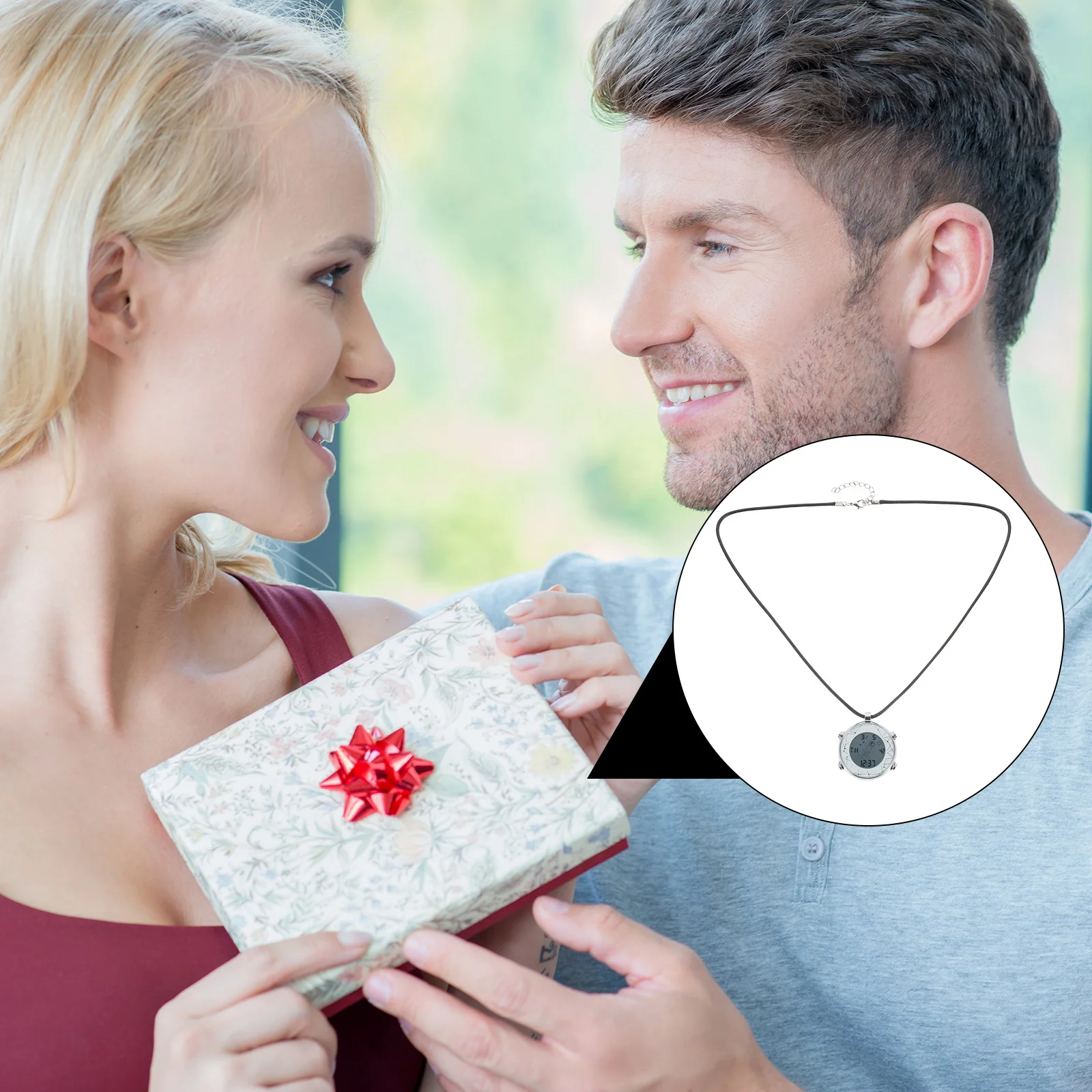 قلادة رقمية معلقة إلكترونية للطلاب ساعة معلقة إلكترونية لكبار السن ساعة جيب منبه متعددة الوظائف #1