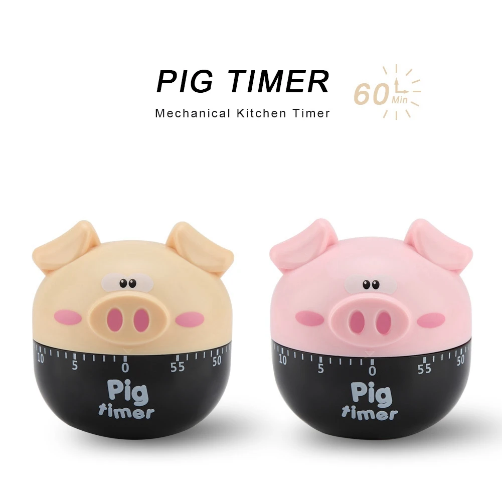 موقت طهي خنزير كرتوني لطيف ، مؤقتات ميكانيكية ، عدادات للمطبخ ، أداة توقيت #4