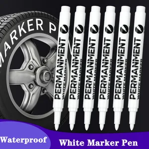 3/6 pièces de peinture acrylique, marqueur blanc, stylo à peinture blanche pour peinture sur roche, pierre, céramique, bois, tissu de pneu, toile métallique 10 meilleurs marqueurs blancs en vente - No 7