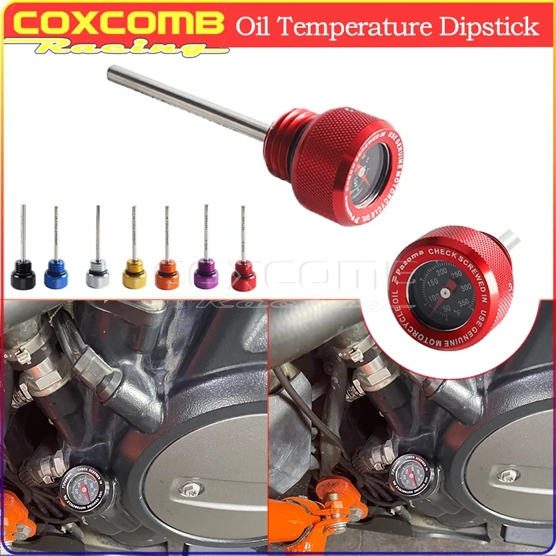 

Motorcycle Oil Temperature Gauge Engine Oil Cap Plug Temp Dipstick For Harley Pan America 1250 Nightster 975 Sportster S 2021-26