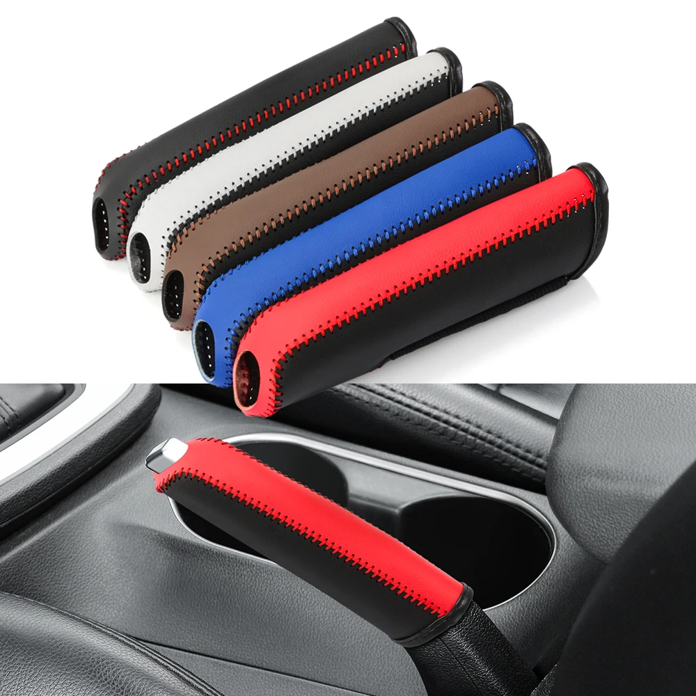 PU Leder Auto Handbremse Abdeckung Set-Schutz handschuhe für Ihren Innenraum