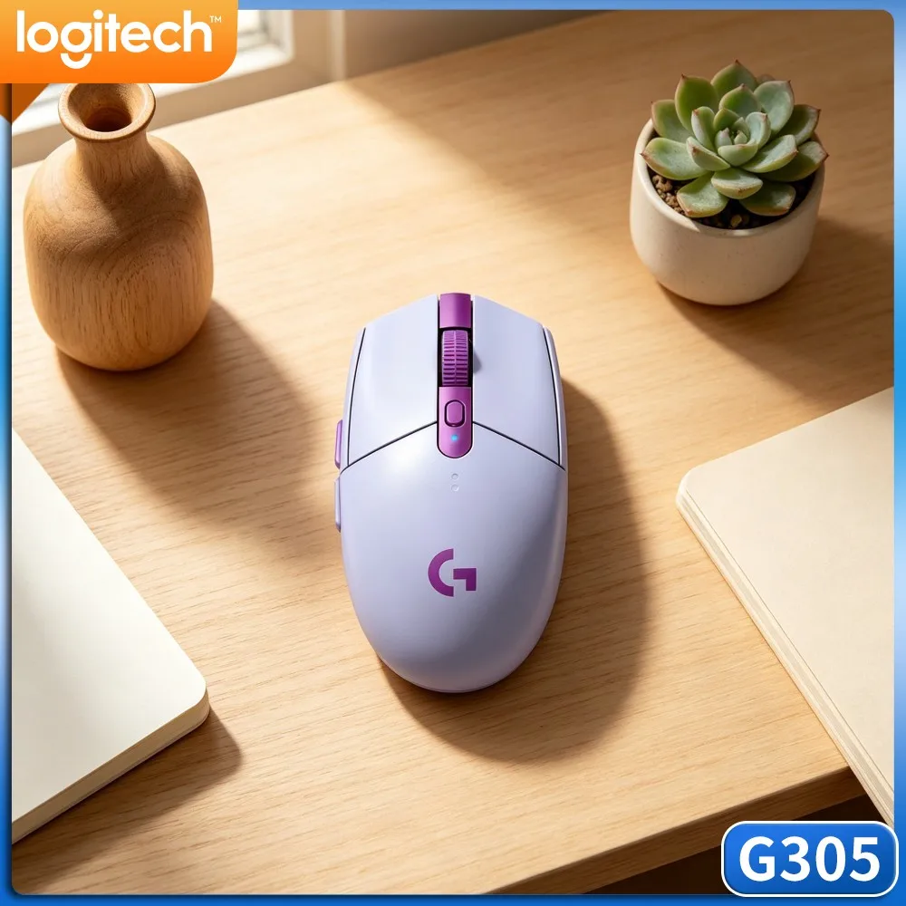 G305 Logitech Gaming Mouse,LIGHTSPEED Tech,HERO 12000 DPI,6 Programmable Buttons,250H Battery,For PC Mac Gamers