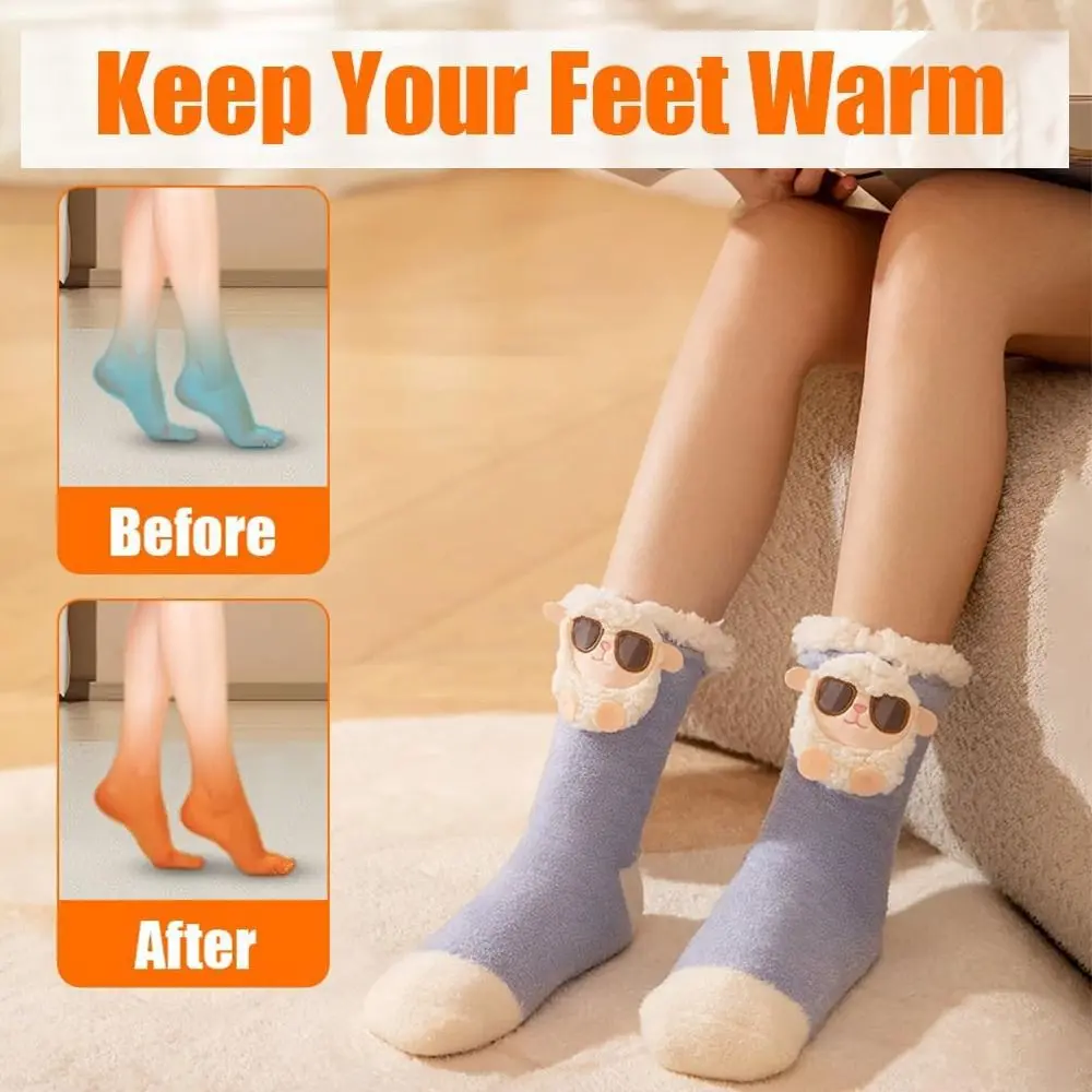 Heated Women Heated Socks Electric with 4000mah Battery Foot Warmer Thickening 3 Heating Levels