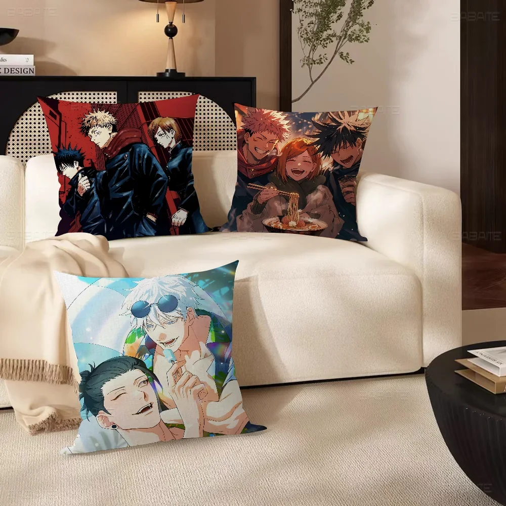 J-Jujutsu K-Kaisen Maple Design Cushion Cover Happy Autumn Harvest decor Holiday Decorati Pillow Cover