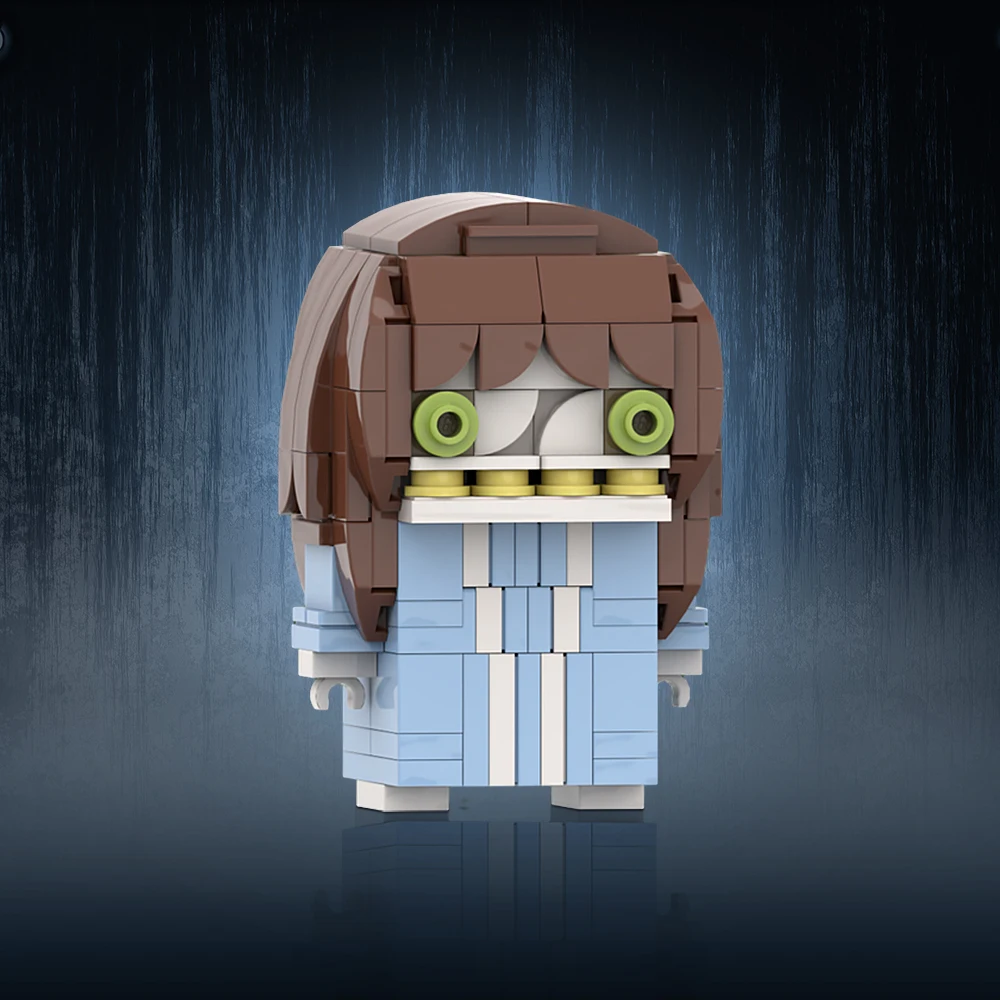 Moc Regan Macneil Brickheadz Building Blocks Figure Girl Demon Pazuzu Movies Exorcist DIY Model Bricks Sets Kids Adult Toys Gift