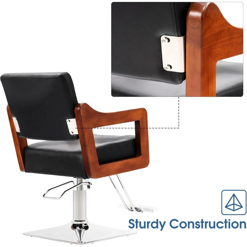 

Salon Chair for Hair Stylist, Beauty Spa Equipment, Classic Hydraulic Barber Styling Chair,