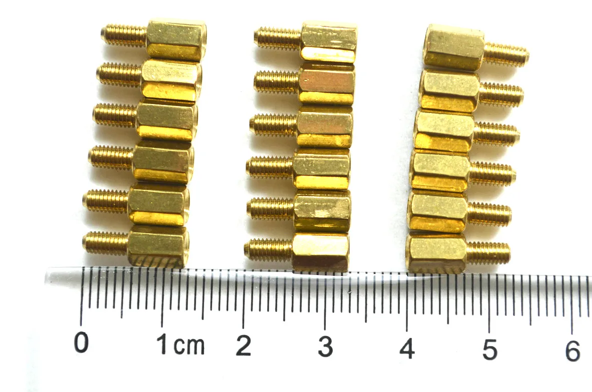 1000pcs M3*7+6 Hex Brass Male Female Motherboard Standoff Copper Mount M3  Pillar PCB Column Spacer Screw