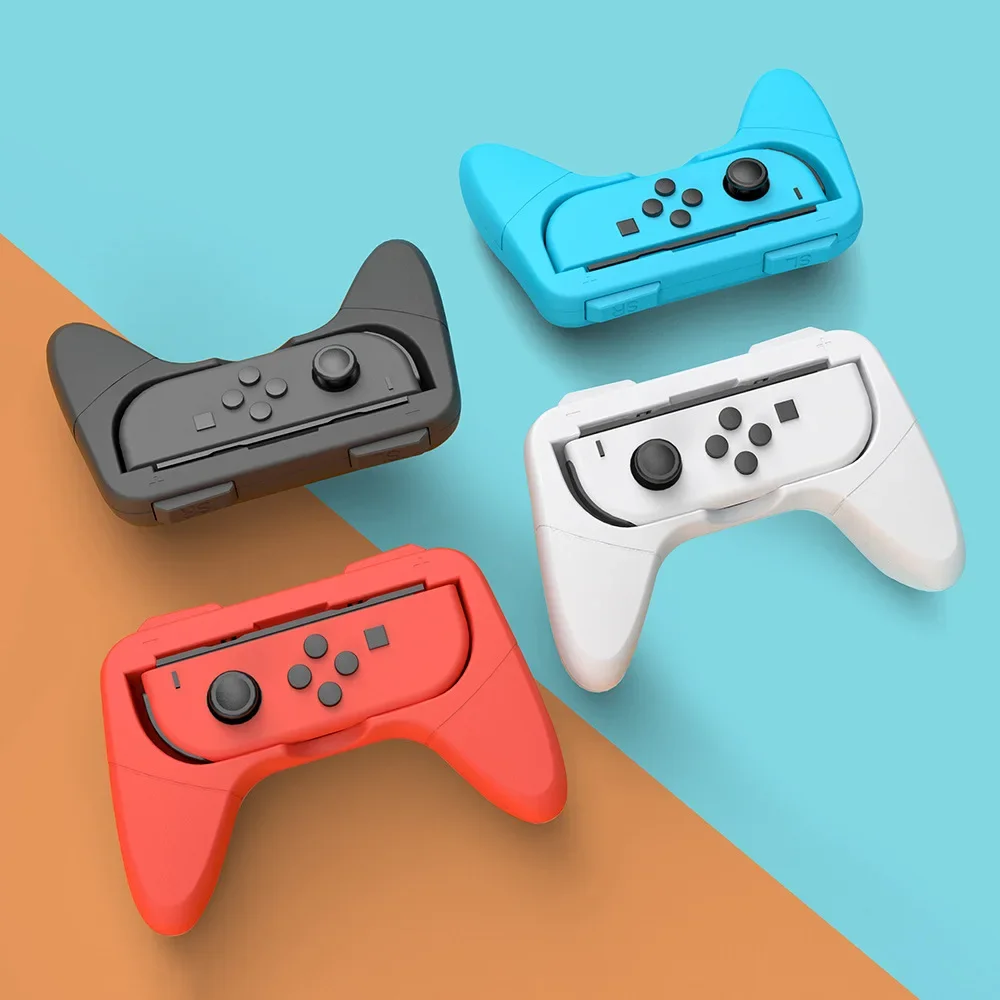 2pcs Hand Grips for Nintendo Switch OLED NS Joycon Bracket Stand Holder Wheel Controller Gamepad Hand Grip Game Accessories