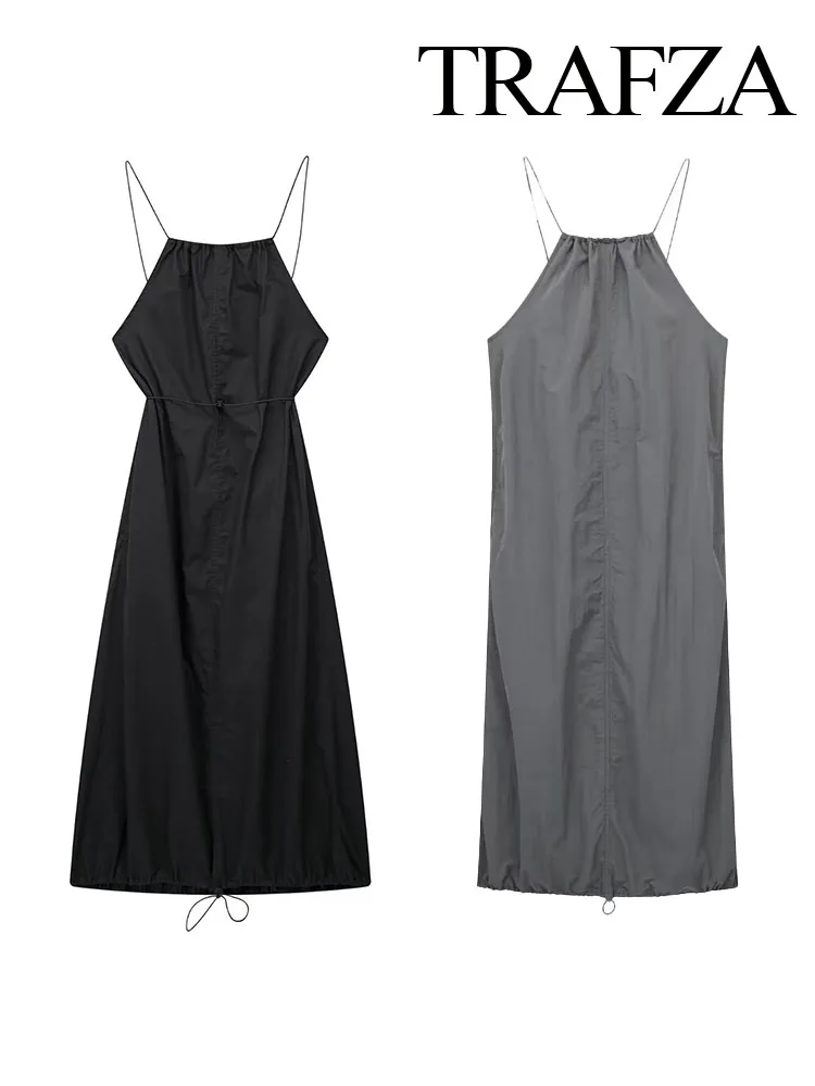 

Женское свободное платье с открытой спиной, без рукавов