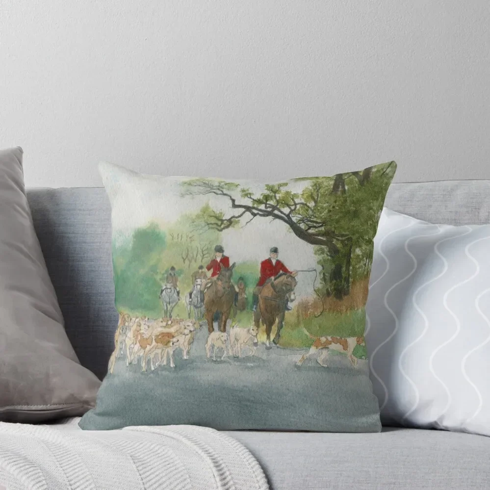 

Foxhunt 2 Throw Pillow Bed pillowcases Cusions Cover pillow