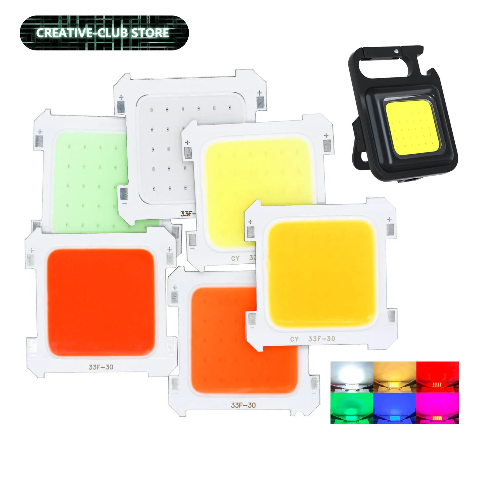 1/5/10/20/50/100pcs 5W DC3-4V LED COB Integrated Chip High Brightness Portable Camping Light Spotlight Maintenance Accessories