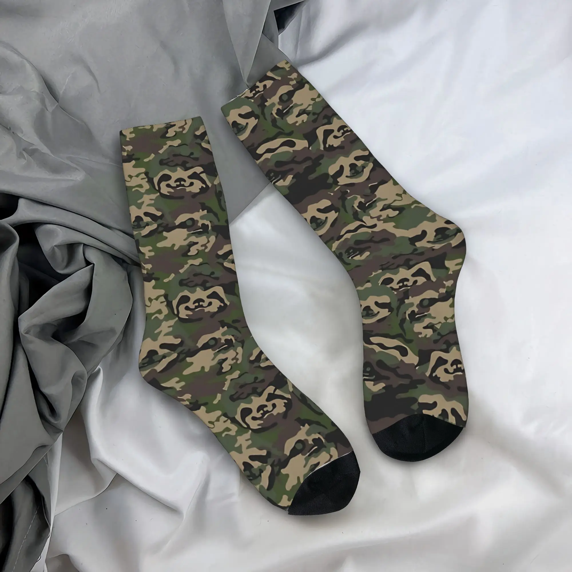 Sloth Camouflage  Socks  Non-Slip Stockings Couple High Quality Running Sports Socks Autumn Funny Custom Socks